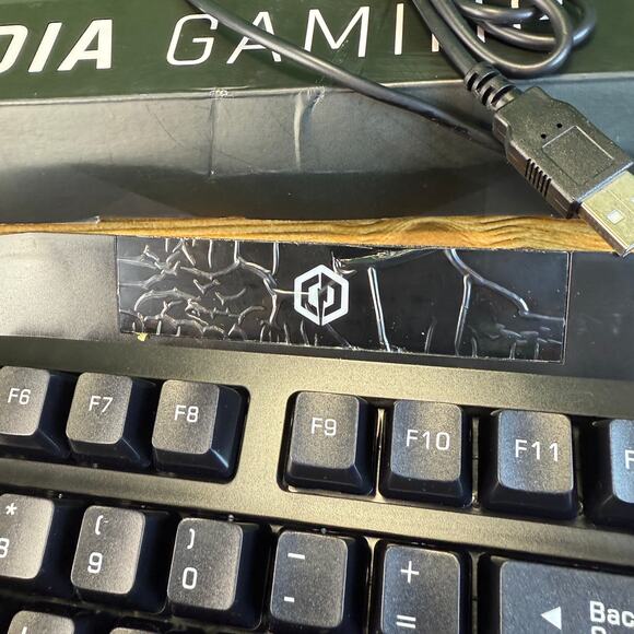 NIB Multimedia Gaming Key Board CyberpowerPc Quick Access Multimedia Keys - Picture 5 of 10